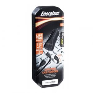 Chargeur de voiture  ENERGIZER + CÂBLE VERS MICRO USB