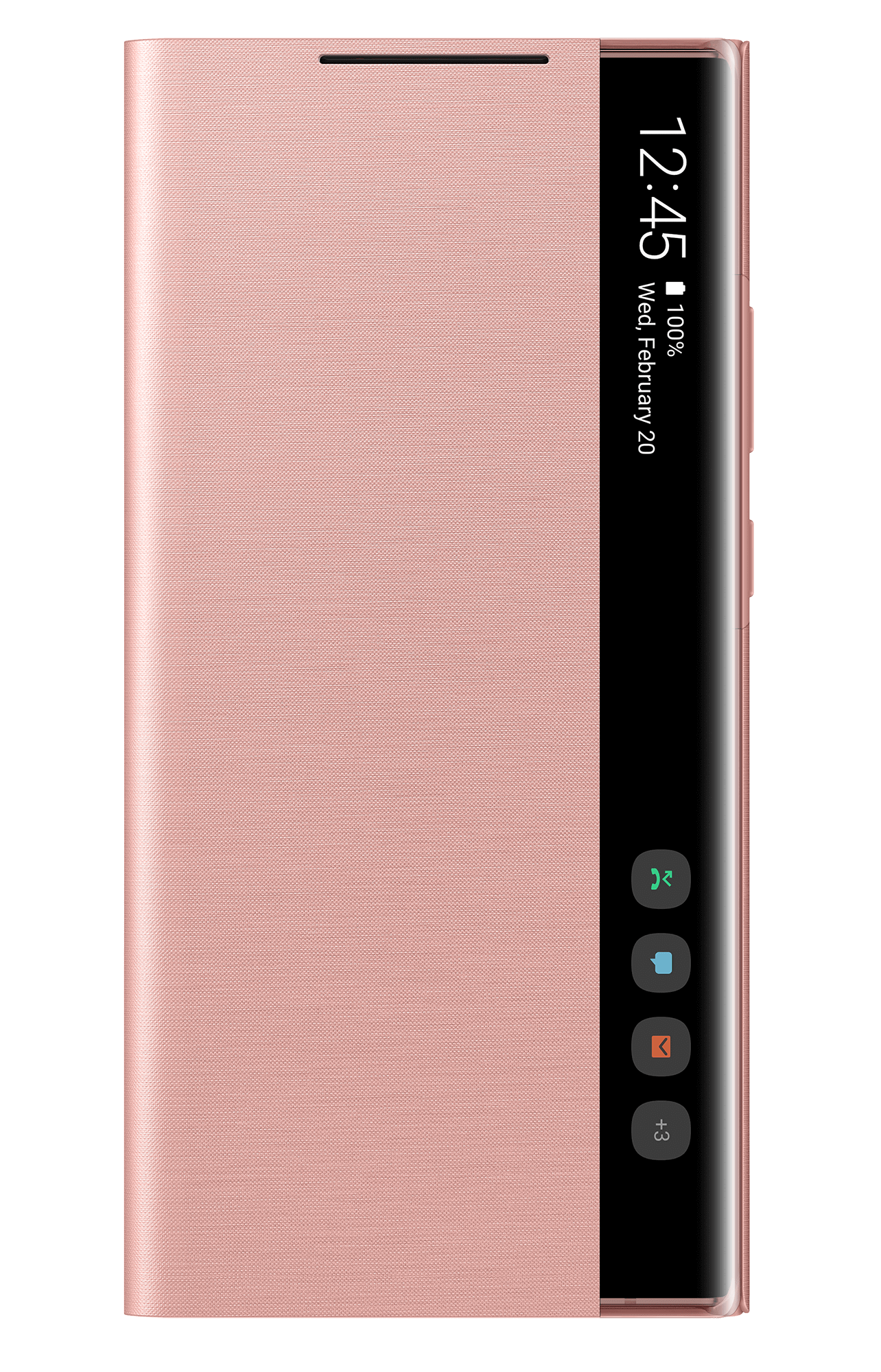 etui clear view pour note20 ultra pink