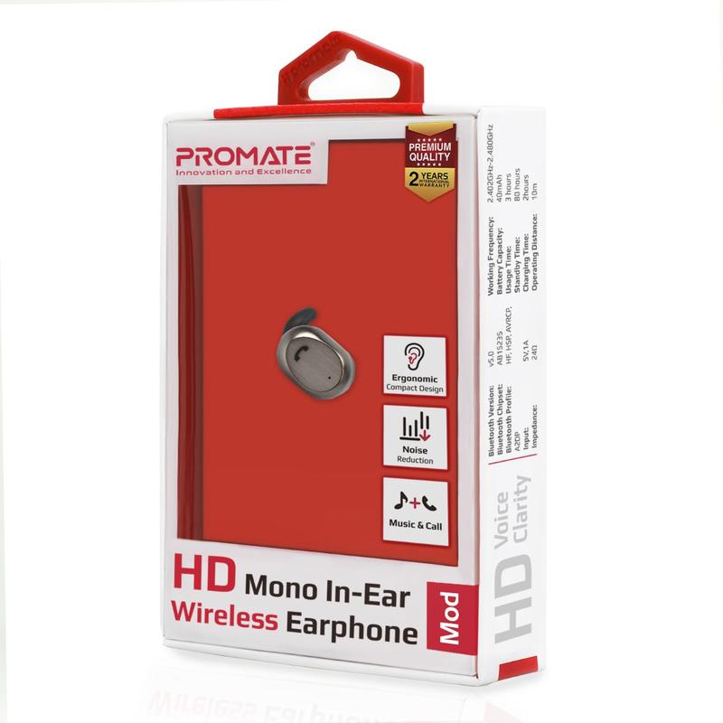 ÉCOUTEUR INTRA-AURICULAIRE SANS FIL HD MONO PROMATE